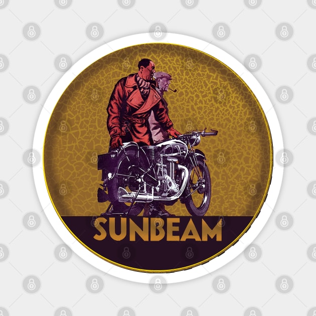 Sunbeam Motorcycles Vintage Magnet by Midcenturydave